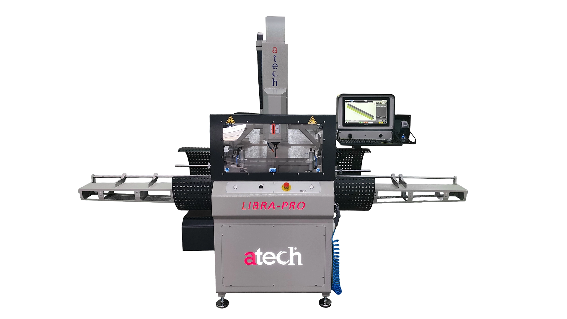 ATECH LIBRA-PRO keturių ašių CNC aliuminio ir PVC profilių frezavimo ir kopijavimo staklės