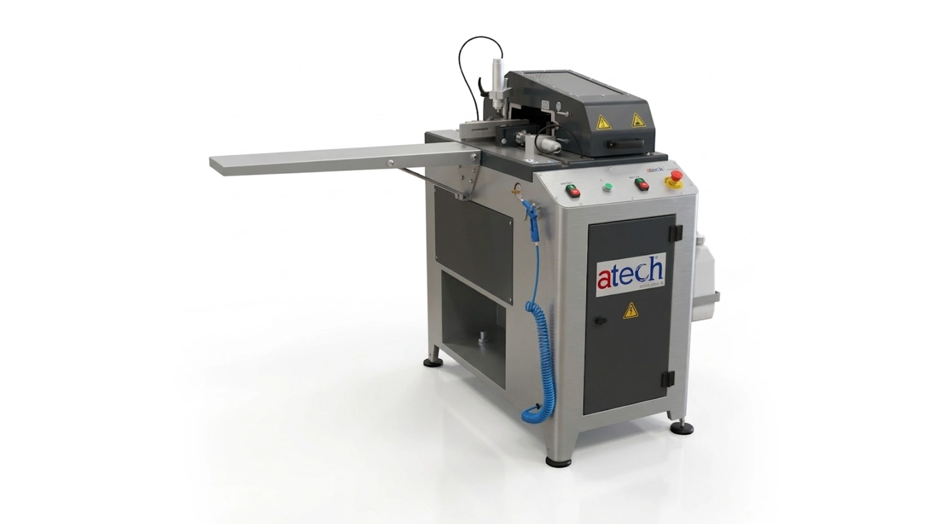 ATECH TUCANA-5 automatinės aliuminio ir PVC profilių galų frezavimo staklės